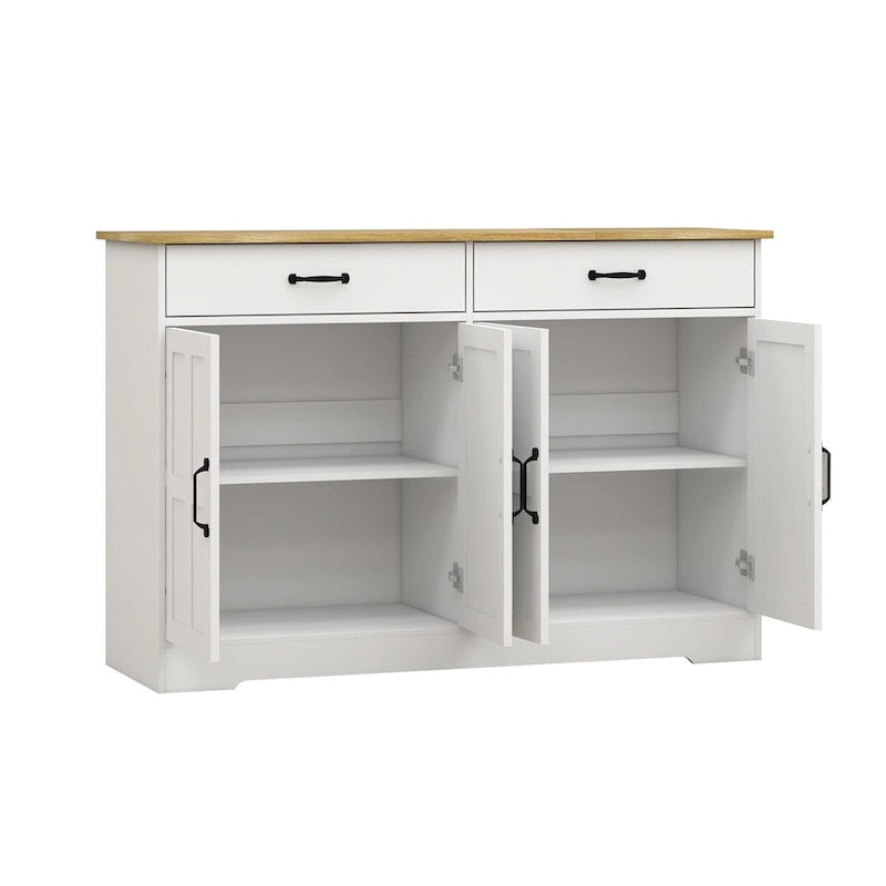 Credenza/Madia per Fattoria con 2 Cassetti e 4 Ante
