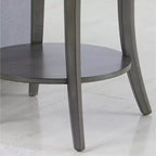 Tavolino ovale con ripiano contemporaneo Roundhill Furniture Perth, grigio