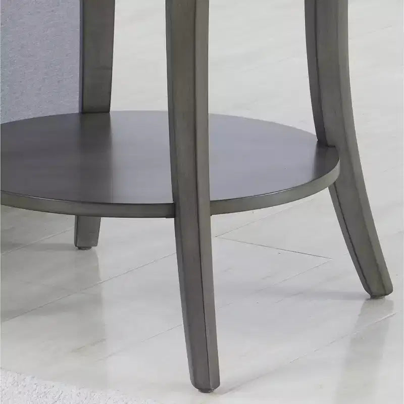 Tavolino ovale con ripiano contemporaneo Roundhill Furniture Perth, grigio