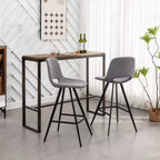 Sgabelli da Bar in Tessuto Roundhill Furniture Porth, 71,7 cm, Grigio, Set da 2