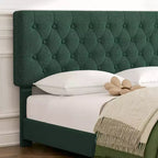 HYLEORY Struttura Letto Queen con Contenitore con 4 Cassetti e Testiera, Letto a Piattaforma Imbottito