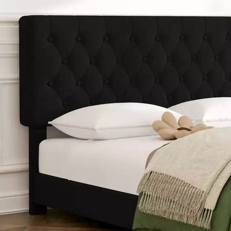 HYLEORY Struttura Letto Queen con Contenitore con 4 Cassetti e Testiera, Letto a Piattaforma Imbottito