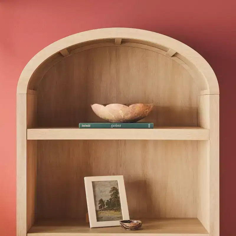 Saracina Home Scrivania moderna a 3 pezzi con 2 librerie aperte ad arco