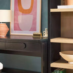 Saracina Home Scrivania moderna a 3 pezzi con 2 librerie aperte ad arco