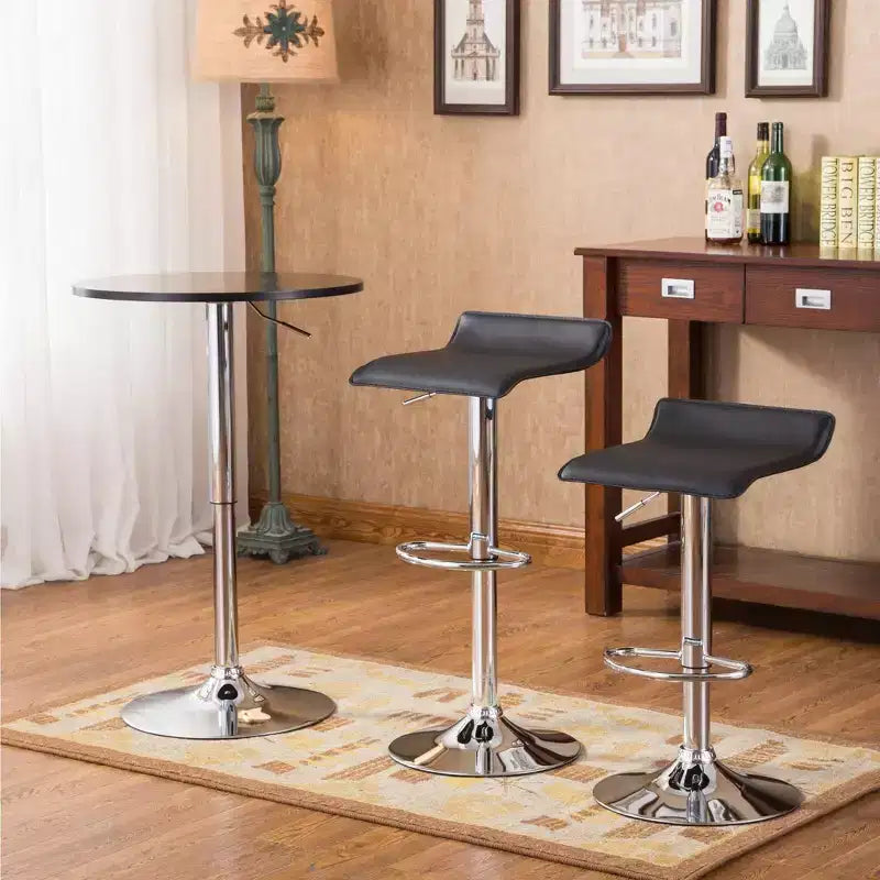 Set tavolo da bar regolabile Roundhill Furniture Baxton, 3 pezzi, nero
