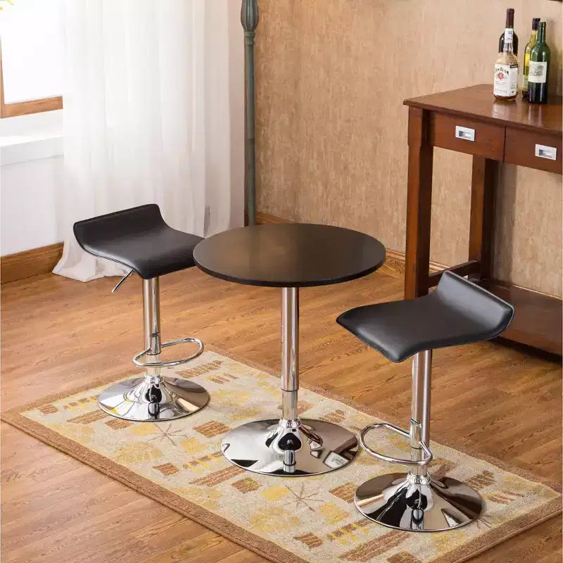 Set tavolo da bar regolabile Roundhill Furniture Baxton, 3 pezzi, nero