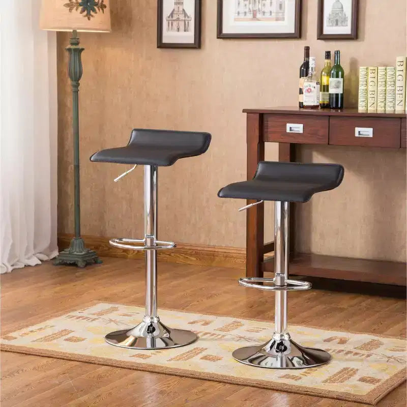 Set tavolo da bar regolabile Roundhill Furniture Baxton, 3 pezzi, nero