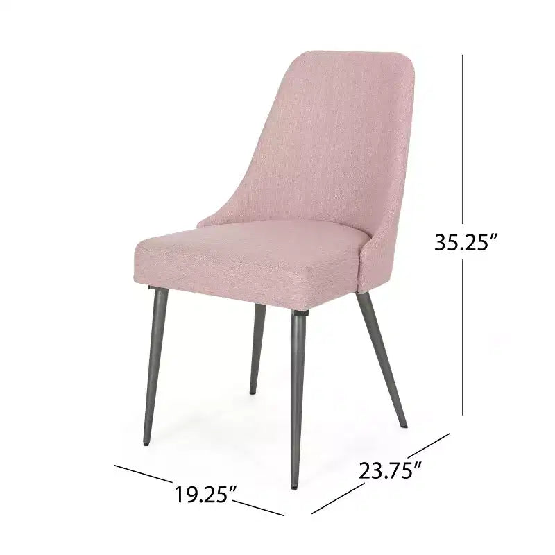 GDFStudio Ancona Sedie da Pranzo Moderne Imbottite con Schienale Curvo e Gambe in Metallo (Set da 2)