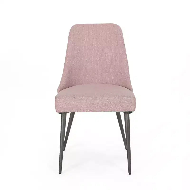 GDFStudio Ancona Sedie da Pranzo Moderne Imbottite con Schienale Curvo e Gambe in Metallo (Set da 2)