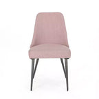 GDFStudio Ancona Sedie da Pranzo Moderne Imbottite con Schienale Curvo e Gambe in Metallo (Set da 2)