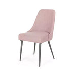 GDFStudio Ancona Sedie da Pranzo Moderne Imbottite con Schienale Curvo e Gambe in Metallo (Set da 2)