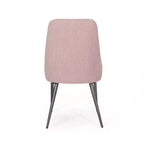 GDFStudio Ancona Sedie da Pranzo Moderne Imbottite con Schienale Curvo e Gambe in Metallo (Set da 2)