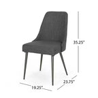 GDFStudio Ancona Sedie da Pranzo Moderne Imbottite con Schienale Curvo e Gambe in Metallo (Set da 2)