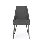 GDFStudio Ancona Sedie da Pranzo Moderne Imbottite con Schienale Curvo e Gambe in Metallo (Set da 2)