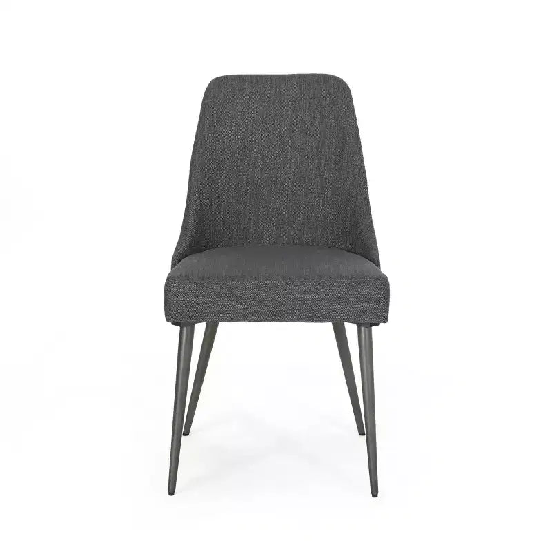 GDFStudio Ancona Sedie da Pranzo Moderne Imbottite con Schienale Curvo e Gambe in Metallo (Set da 2)
