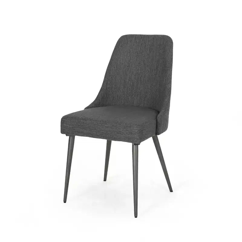 GDFStudio Ancona Sedie da Pranzo Moderne Imbottite con Schienale Curvo e Gambe in Metallo (Set da 2)