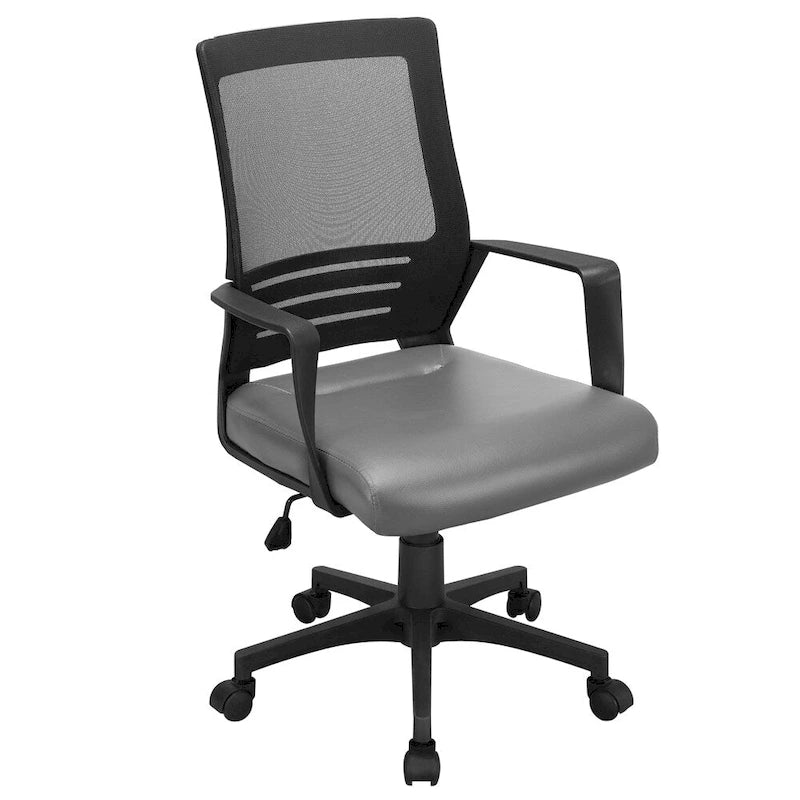 Sedia da ufficio ergonomica regolabile in rete con supporto lombare e girevole a 360°