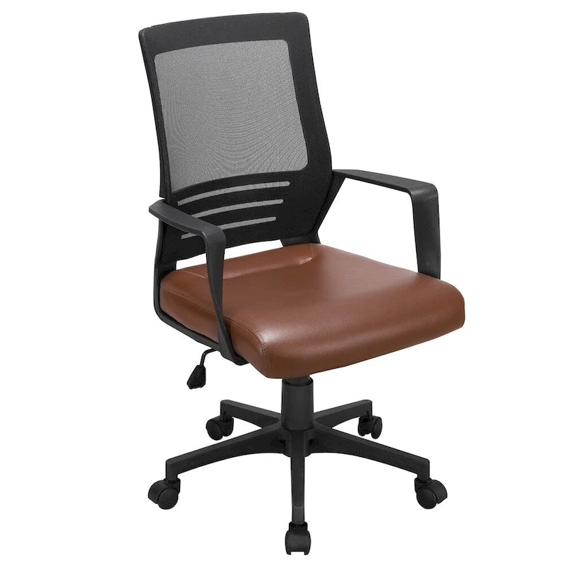 Sedia da ufficio ergonomica regolabile in rete con supporto lombare e girevole a 360°