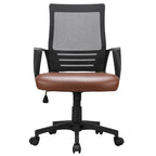 Sedia da ufficio ergonomica regolabile in rete con supporto lombare e girevole a 360°