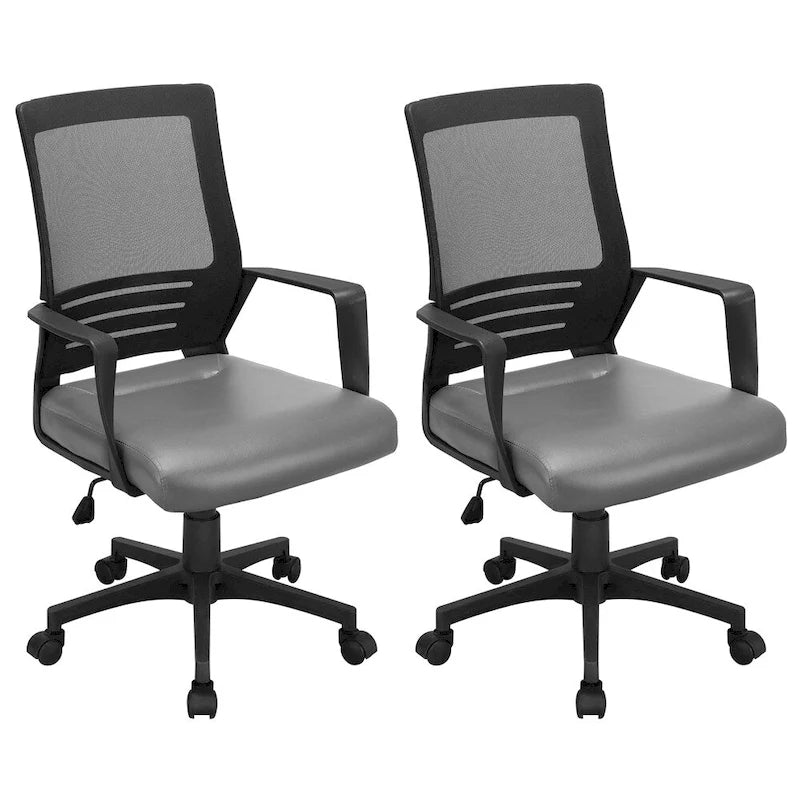 Sedia da ufficio ergonomica regolabile in rete con supporto lombare e girevole a 360°