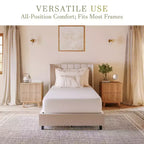 Merrick Lane Materasso in memory foam in scatola a 4 strati, schiuma infusa al tè verde, schiuma a circolazione d'aria, gel rinfrescante, schiuma certificata CertiPUR-US