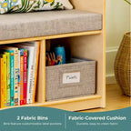 Angolo Lettura per Bambini EdQ di Guidecraft - Bianco: Panca Contenitore/Libreria per Bambini con Scomparti e Cesti