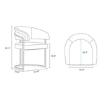Sedia da pranzo moderna imbottita in similpelle Augusta Manhattan Comfort