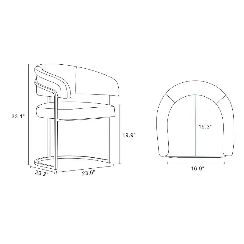 Sedia da pranzo moderna imbottita in similpelle Augusta Manhattan Comfort