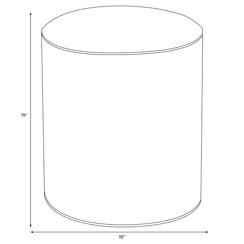 Pouf Contenitore Welt Drum in Velluto - Threshold