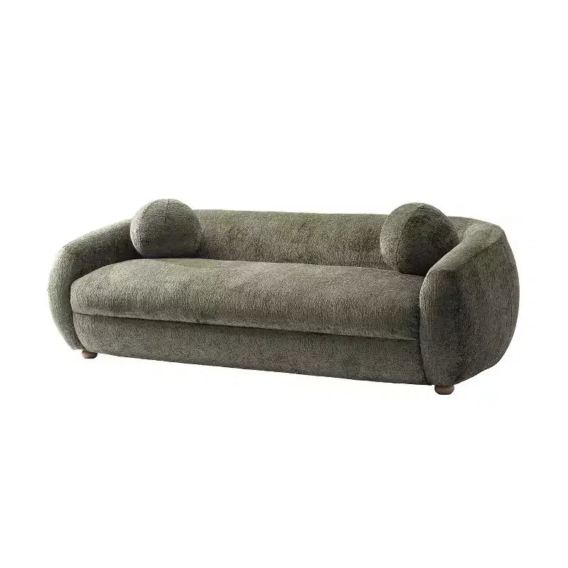 Divano 3 pezzi Manhattan Comfort Tribeca imbottito in ciniglia da 85,8" e 2 poltrone accentate