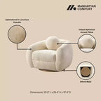 Divano 3 pezzi Manhattan Comfort Tribeca imbottito in ciniglia da 85,8" e 2 poltrone accentate