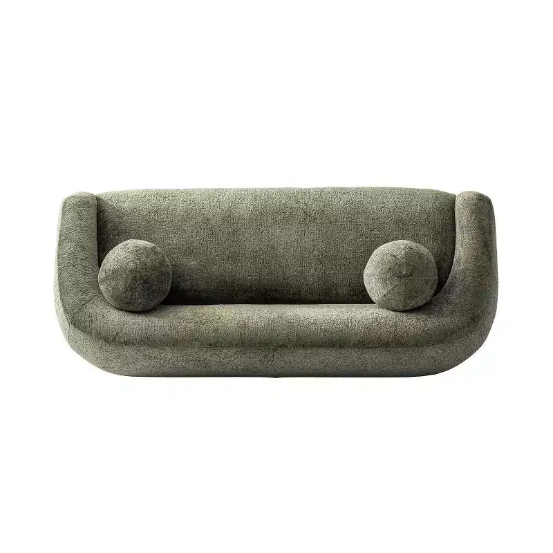 Divano 3 pezzi Manhattan Comfort Tribeca imbottito in ciniglia da 85,8" e 2 poltrone accentate