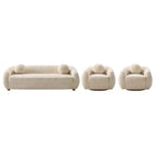 Manhattan Comfort 3pc Tribeca Chenille Upholstered 85.8" Sofa and 2 Accent Chairs