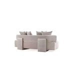 Set divano e poltrona d'accento Manhattan Comfort Verandah in ciniglia imbottiti, 3 pz.