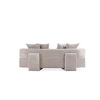 Set divano e poltrona d'accento Manhattan Comfort Verandah in ciniglia imbottiti, 3 pz.