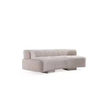 Set divano e poltrona d'accento Manhattan Comfort Verandah in ciniglia imbottiti, 3 pz.