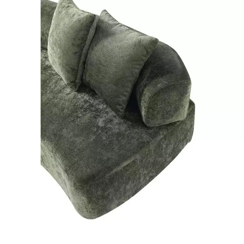 Set divano e poltrona d'accento Manhattan Comfort Verandah in ciniglia imbottiti, 3 pz.