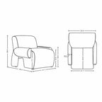 Set divano e poltrona d'accento Manhattan Comfort Verandah in ciniglia imbottiti, 3 pz.
