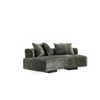Set divano e poltrona d'accento Manhattan Comfort Verandah in ciniglia imbottiti, 3 pz.