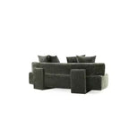 Set divano e poltrona d'accento Manhattan Comfort Verandah in ciniglia imbottiti, 3 pz.