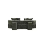 Set divano e poltrona d'accento Manhattan Comfort Verandah in ciniglia imbottiti, 3 pz.