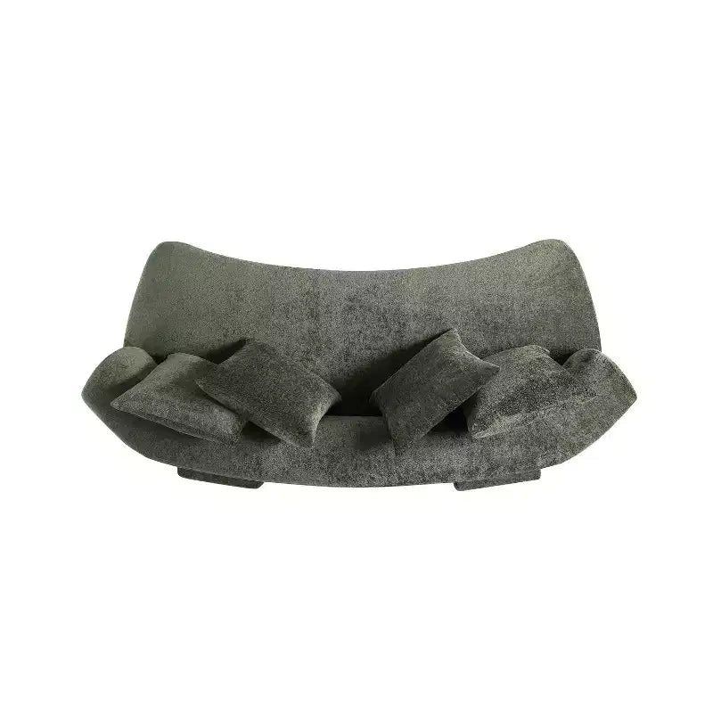 Set divano e poltrona d'accento Manhattan Comfort Verandah in ciniglia imbottiti, 3 pz.