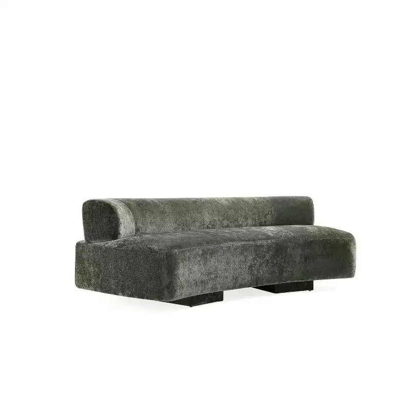 Set divano e poltrona d'accento Manhattan Comfort Verandah in ciniglia imbottiti, 3 pz.