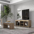 Polifurniture Set 2 Pezzi da Soggiorno con Mobile TV e Tavolino da Caffè