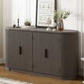 Credenza da ufficio verticale a righe con maniglie in metallo, regolabile, adatta per studio, ingresso e soggiorno
