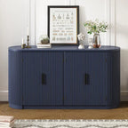 Credenza da ufficio verticale a righe con maniglie in metallo, regolabile, adatta per studio, ingresso e soggiorno