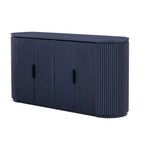 Credenza da ufficio verticale a righe con maniglie in metallo, regolabile, adatta per studio, ingresso e soggiorno