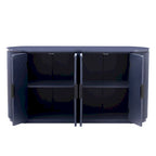 Credenza da ufficio verticale a righe con maniglie in metallo, regolabile, adatta per studio, ingresso e soggiorno