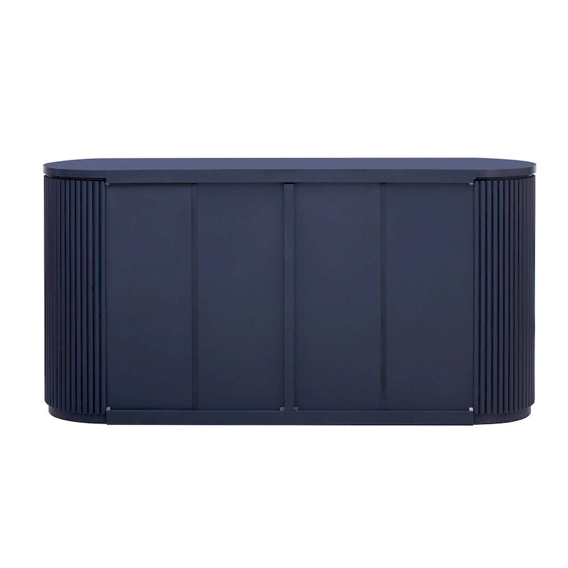 Credenza da ufficio verticale a righe con maniglie in metallo, regolabile, adatta per studio, ingresso e soggiorno