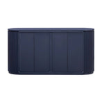 Credenza da ufficio verticale a righe con maniglie in metallo, regolabile, adatta per studio, ingresso e soggiorno